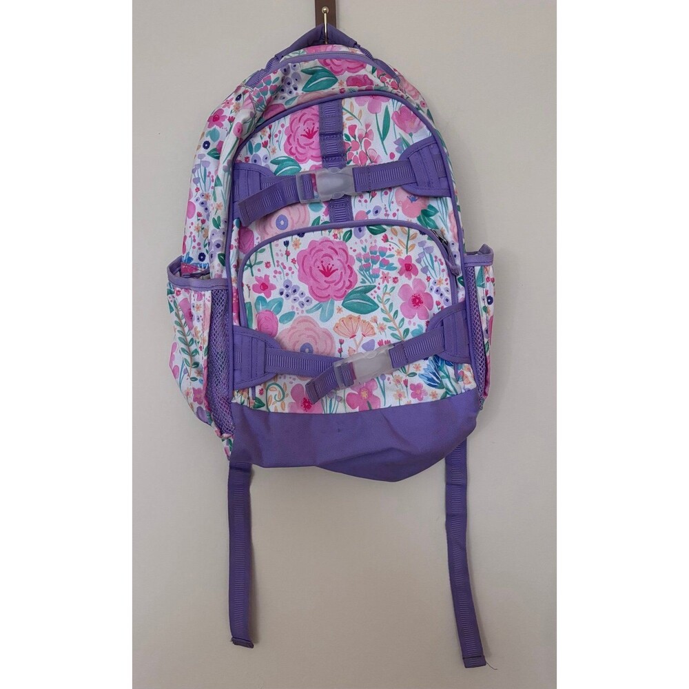 Pottery Barn Kids Mackenzie Floral Backpack Pink Purple Girls School Bag